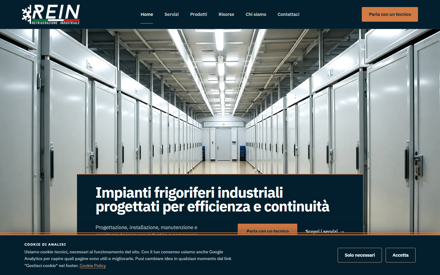 QA view of the redesigned RE.IN. homepage